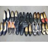 TWELVE PAIRS OF VINTAGE AND MODERN LADIES SHOES, TO INCLUDE BALLY, TRICKES, STREMLINE, ETC MOSTLY