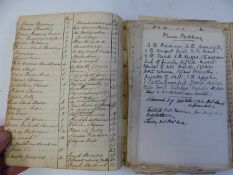 BOOKS: ELIZABETH LINGARDS, HANDWRITTEN 1823 RECEIPT BOOK CONTAINING 51 PAGES OF RECIPES AND CURES,