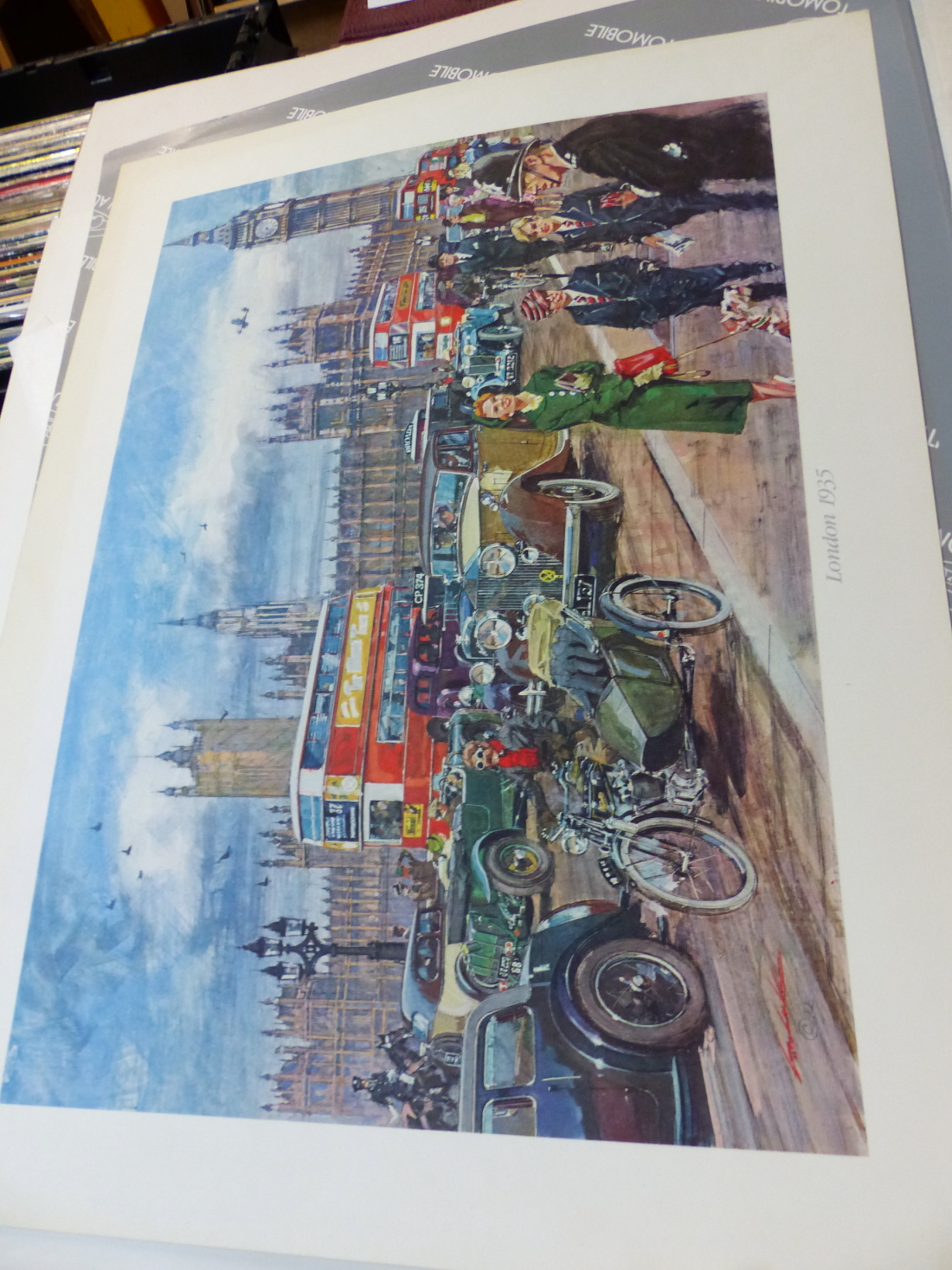 AFTER WALTER GOTSCHKE (1912-2000) ARR. A COLLECTION OF COLOUR PRINTS OF VARIOUS CARS AND CITYSCAPES, - Image 6 of 10