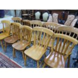 ELEVEN VARIOUS SIMILAR KITCHEN CHAIRS