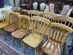 ELEVEN VARIOUS SIMILAR KITCHEN CHAIRS