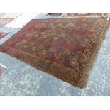 AN ANTIQUE AFGHAN CARPET 386 x 261 cms