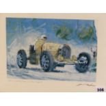 AFTER WALTER GOTSCHKE (1912-2000) ARR. THREE PENCIL SIGNED COLOUR PRINTS OF AUTOMOTIVE SUBJECTS