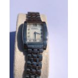 A EBEL TARAWA LADIES WATCH, WITH STAINLESS STEEL BI FOLDING STRAP AND STAINLESS STEEL CASE, MOTHER