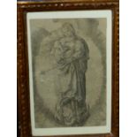 OLD MASTER SCHOOL. MARY AND THE CHRIST CHILD, ETCHING. 12 x 7.5cms