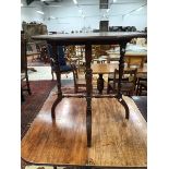 AN ARTS AND CRAFTS MAHOGANY HEXAGONAL TABLE, POSSIBLY MORRIS AND CO., THE FOUR BALUSTER LEGS