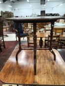 AN ARTS AND CRAFTS MAHOGANY HEXAGONAL TABLE, POSSIBLY MORRIS AND CO., THE FOUR BALUSTER LEGS