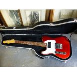 FENDER TELECASTER LEFT-HANDED ELECTRIC GUITAR WITH HUMBUCKER STYLE PICKUP IN ORIGINAL CASE