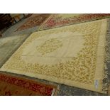 AN INDIAN CARPET OF FRENCH DESIGN 355 x 254 cms