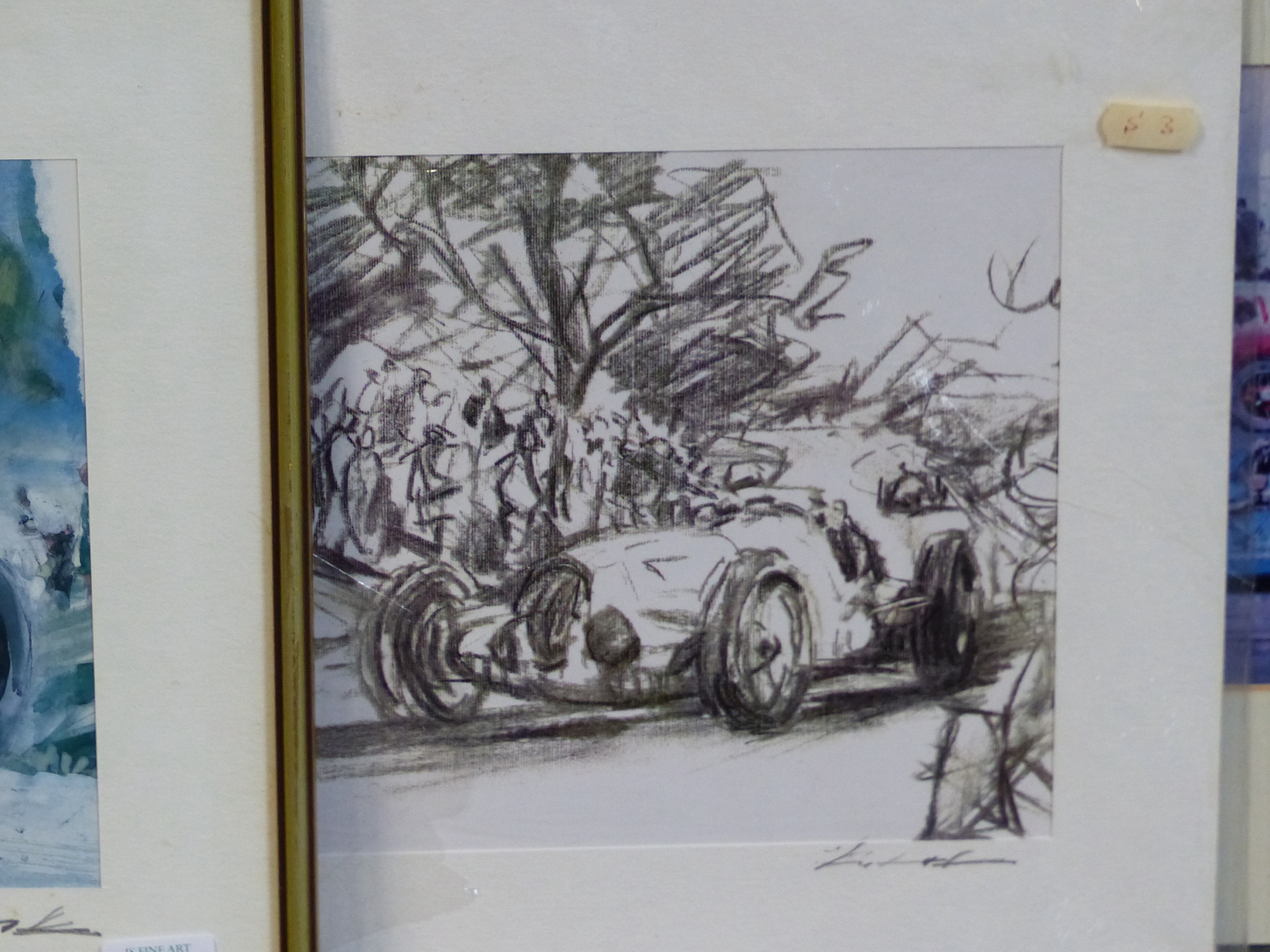 AFTER WALTER GOTSCHKE (1912-2000) ARR. THREE PENCIL SIGNED COLOUR PRINTS OF AUTOMOTIVE SUBJECTS - Image 2 of 3