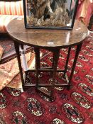 AN EARLY OAK GATELEG TABLE, THE OVAL TOP ON BOBBIN TURNED LEGS, EX MOLLER COLLECTION, THORNCOMBE
