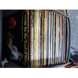 A COLLECTION OF APPROX 70 VINYL LP RECORDS TO INCLUDE THE HOLLIES, TOM JONES ETC