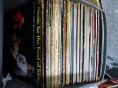 A COLLECTION OF APPROX 70 VINYL LP RECORDS TO INCLUDE THE HOLLIES, TOM JONES ETC