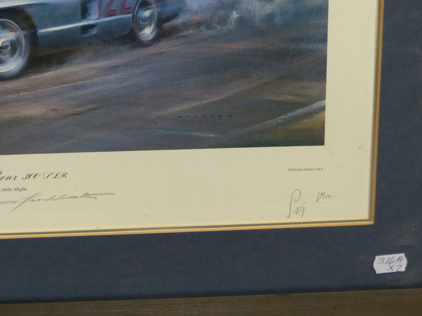 RODNEY DIGGINS, "STERLING MOSS" MONACO 1956, WATERCOLOUR SIGNED AND DATED 1980,TOGETHER WITH - Image 8 of 11