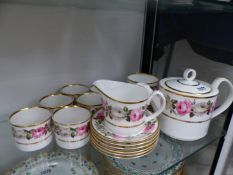 A 1970S WORCESTER ROYAL GARDEN PATTERN COFFEE SERVICE FOR SIX. FROM THE ESTATE OF PHILIP ASTLEY-