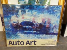 AFTER WALTER GOTSCHKE (1912-2000) ARR. TWO COLOUR AUTOMOTIVE PRINTS TOGETHER WITH A AUTO ART