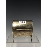 AN ENGINE TURNED SILVER CIGARETTE BOX BY SAMPSON MORDAN AND CO,, LONDON 1915. THE CYLINDRICAL