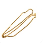 AN AREZZO ITALIAN CURB CHAIN. STAMPED 750 AND ASSESSED AS 18ct GOLD. LENGTH 45.5cms. WEIGHT 11.