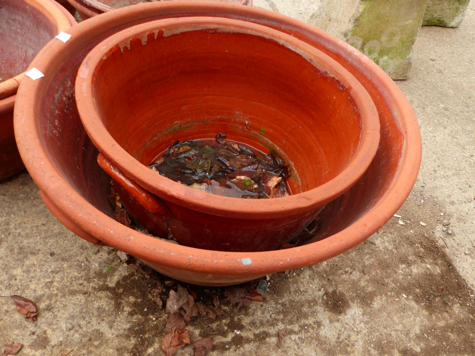 SEVEN TERRACOTTA PROVING POTS OF VARIOUS SIZES - Image 2 of 3