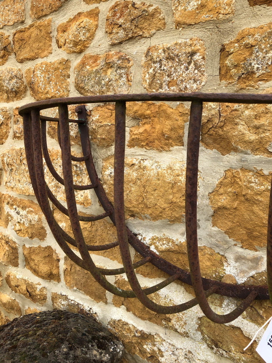 TWO WROUGHT IRON MANGERS 85 x 42 x 46 cms AND 75 x 35 x 38 cms. VIEWING FOR THIS ITEM IS BY - Image 2 of 5