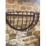 A WROUGHT IRON MANGER 86 x 33 x 45 cms. VIEWING FOR THIS ITEM IS BY APPOINTMENT ONLY, AND IS NOT