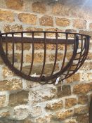 A WROUGHT IRON MANGER 86 x 33 x 45 cms. VIEWING FOR THIS ITEM IS BY APPOINTMENT ONLY, AND IS NOT
