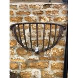 A WROUGHT IRON MANGER 86 x 33 x 45 cms. VIEWING FOR THIS ITEM IS BY APPOINTMENT ONLY, AND IS NOT