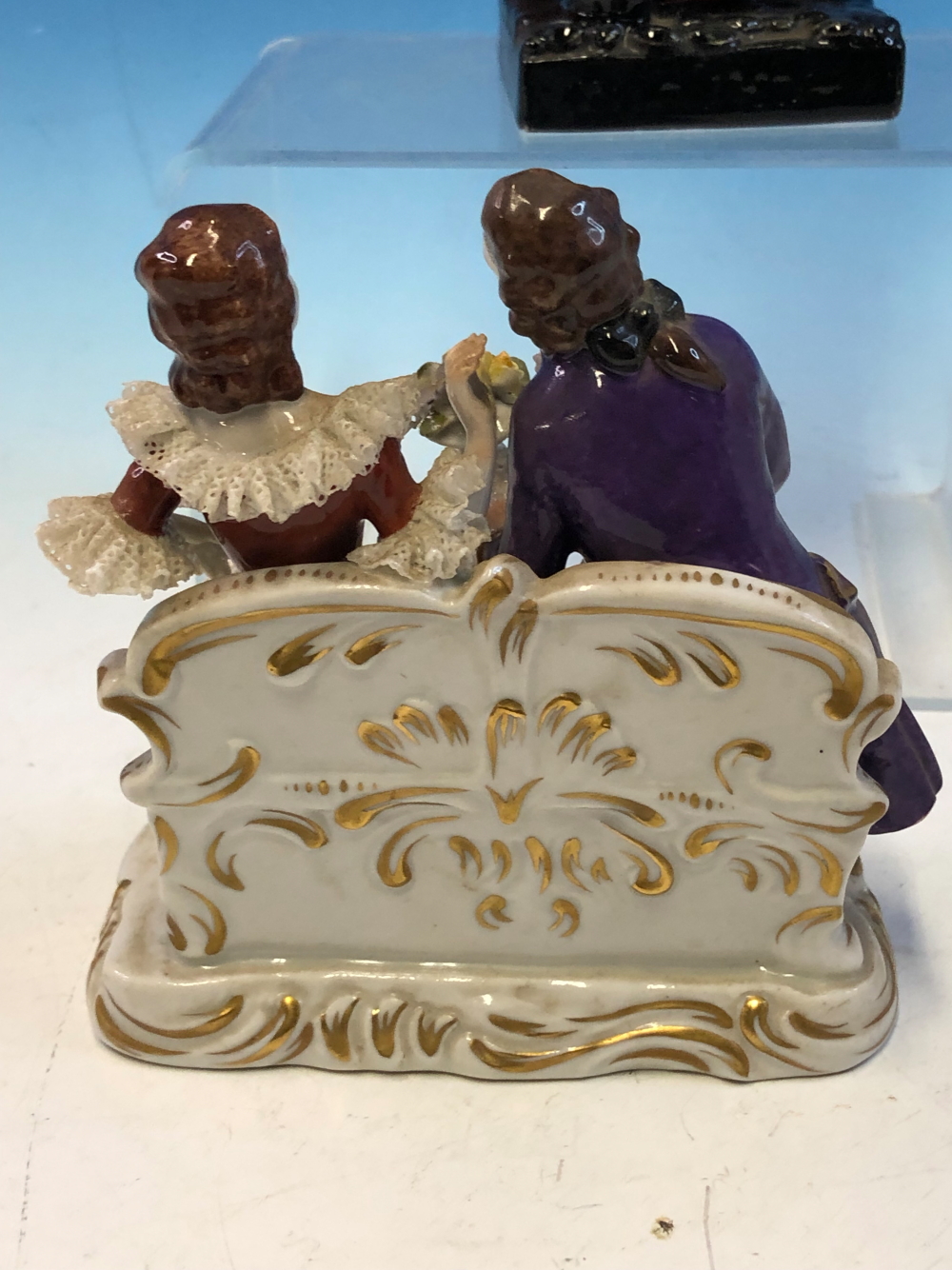 A ROYAL DOULTON FIGURE SWEET LAVENDER, HN1373. H 24cms. TOGETHER WITH A GREINER AND HOLZAPFEL SEATED - Image 6 of 10