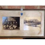 A PAIR OF EARLY 20TH CENTURY ROWING RELATED PHOTOGRAPHS MOUNTED TOGETHER.INSCRIBED 1ST TRINITY,3RD