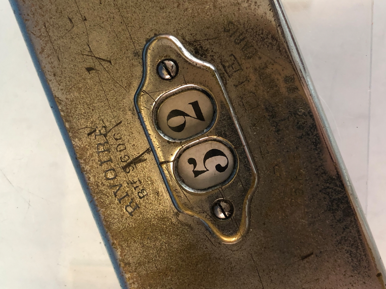 AN ANTIQUE FRENCH NICKEL PLATED BRASS TALLY COUNTER INSCRIBED - RIVOIRE Btf SDGD-ABADIE, 75 RUE - Image 3 of 7