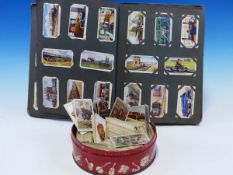 A COLLECTION OF VARIOUS LOOSE WILL CIGARETTE CARDS AND A PART FILLED ALBUM