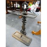 A SMALL CAST IRON STICK STAND