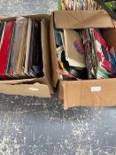 A LARGE COLLECTION OF 7in SINGLES AND VINYL LP'S (6 BOXES)