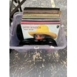 A QUANTITY OF LP AND SINGLE RECORDS, TOGETHER WITH A TOY ACTION MAN JEEP, ETC