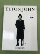 SOTHEBYS CATALOGUE THE ELTON JOHN SALE, FOUR VOLUMES IN SLIP CASE.