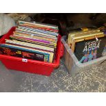 A QUANTITY OF VINTAGE RECORD ALBUMS.