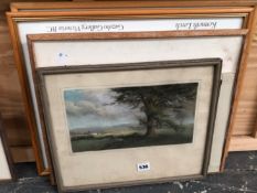 TWO LANDSCAPE WATERCOLOURS BY DIFFERENT HANDS TOGETHER WITH A PASTEL BY WILLIAM JENNINGS CAMPBELL