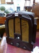 A BAKELITE CASED EKCO MODEL M 23 THREE VALVE RADIO