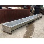 A LARGE GALVANIZED TROUGH