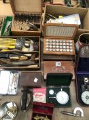 A COLLECTION OF WATCH MAKERS TOOLS