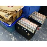 THREE LARGE BOXES OF VINYL LP RECORDS.