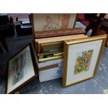A QUANTITY OF FRAMED PICTURES AND PRINTS