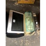 A BUSH RADIO, STELLAPHONE TAPE RECORDED AND AN AVTEX DIGITAL LCD TV/DVD COMBO