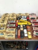 BOXED DAYS GONE CARS, TRUCKS AND BUSES TOGETHER WITH LOOSE CORGI DIE CAST TOYS