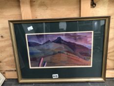 MARJORIE BECKWITH (20th/21st C. SCHOOL) ARR. NUMBER 1 BRECKON BEACON, SIGNED, WATERCOLOUR. 18 x