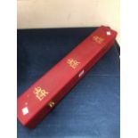 AN ELIZABETH II RED APPOINTMENT OR HERALDRY SCROLL BOX