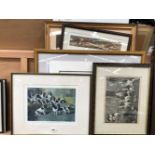 GROUP OF VINTAGE AND LATER PICTURES OF DOGS AND WILDLIFE INCLUDING PENCIL SIGNED LIMITED EDITION