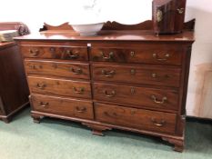 AN 18th C. LARGE MAHOGANY LANCASHIRE MULE CHEST.