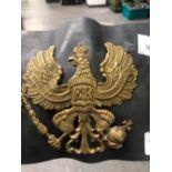 A 19th C. FREDERICK REX BRASS PICKELHAUBE HELMET BADGE