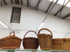 FOUR VARIOUS BASKETS